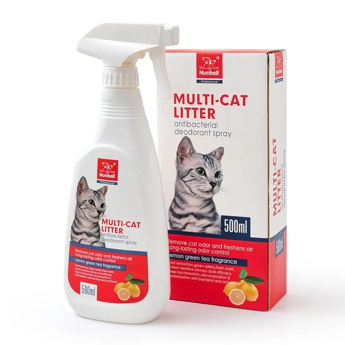 Nunbel Multi-Cat Litter, Lemon Green Tea Fragrance, 500 ml